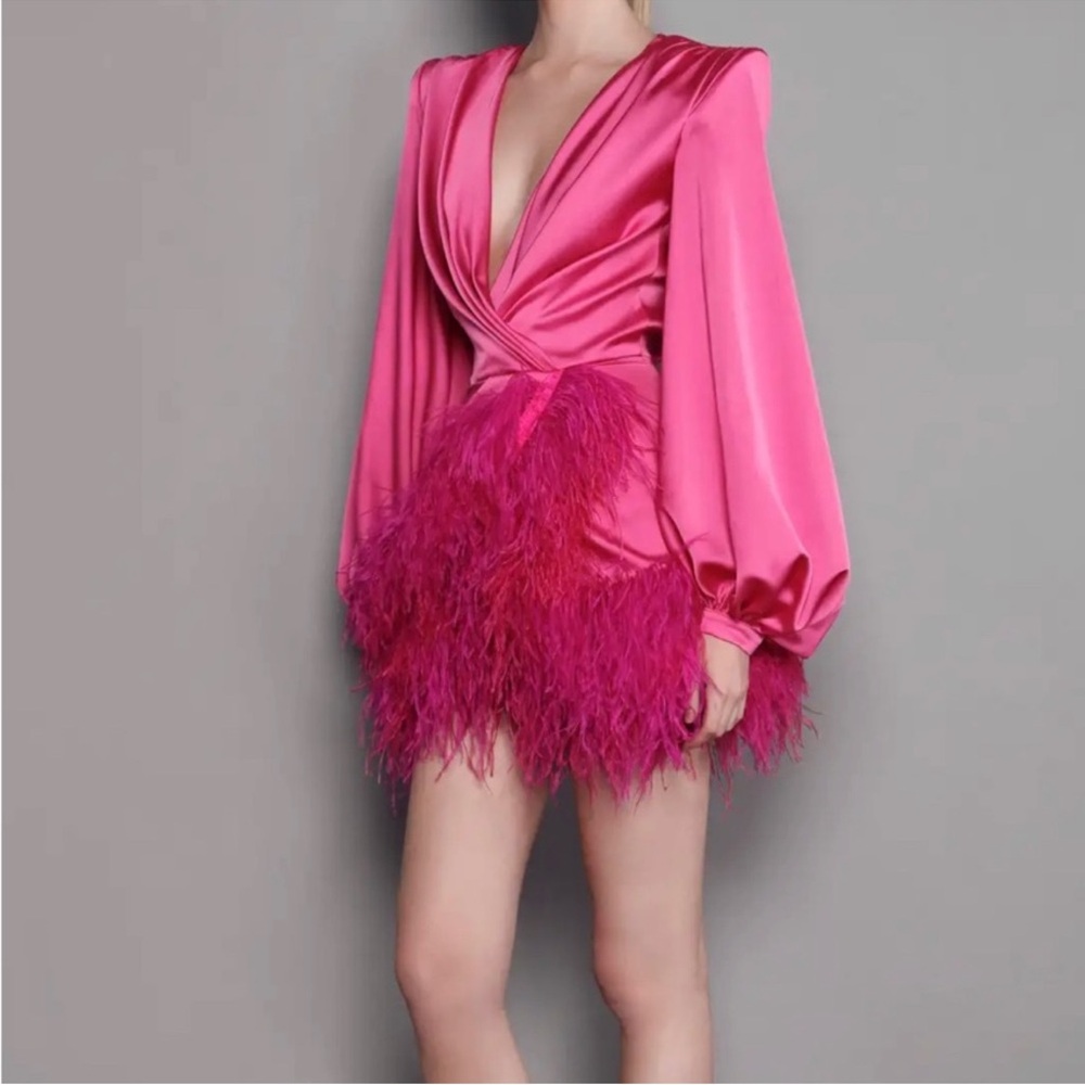 Bronx and Banco Farah Mini Feather Dress - Picture 2 of 6